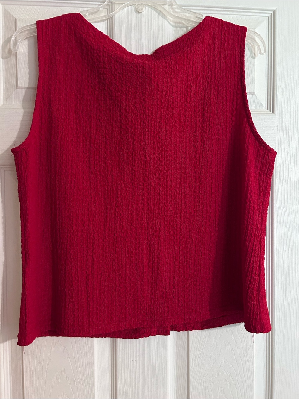 Red Button Up Tank - Picture 3 of 3
